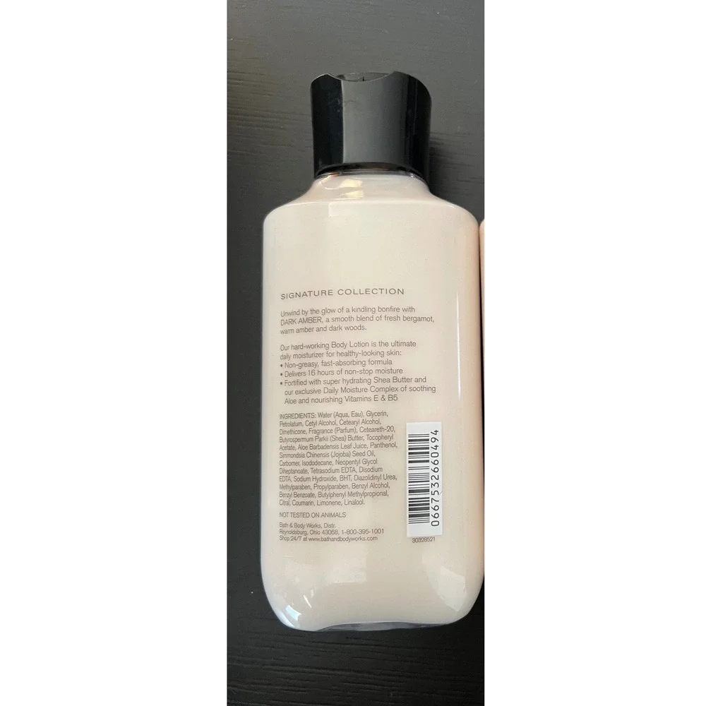 Bath &‎ Body Works DARK AMBER Original Body Lotion 8 oz RETIRED